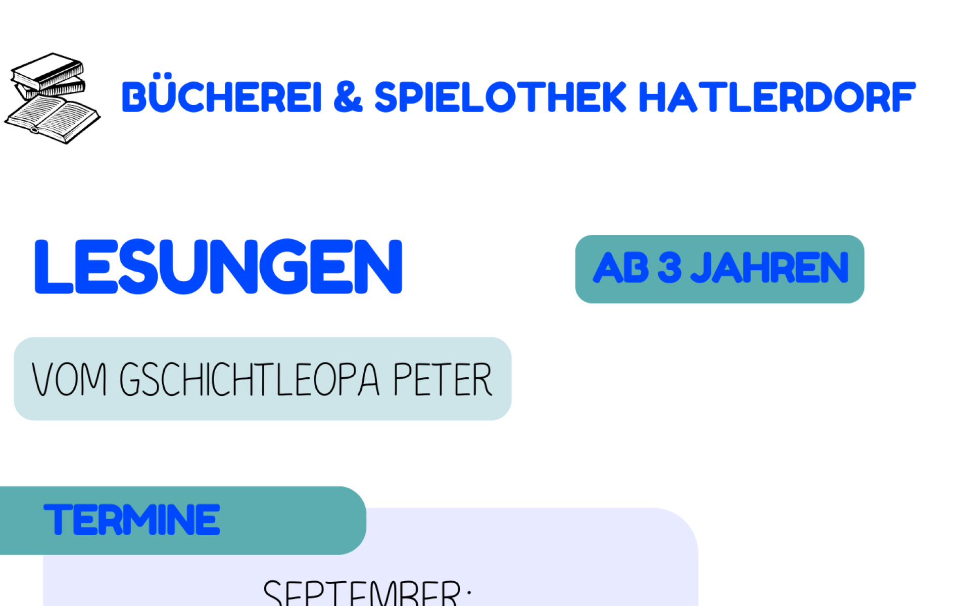 Lesung Kinder Flyer