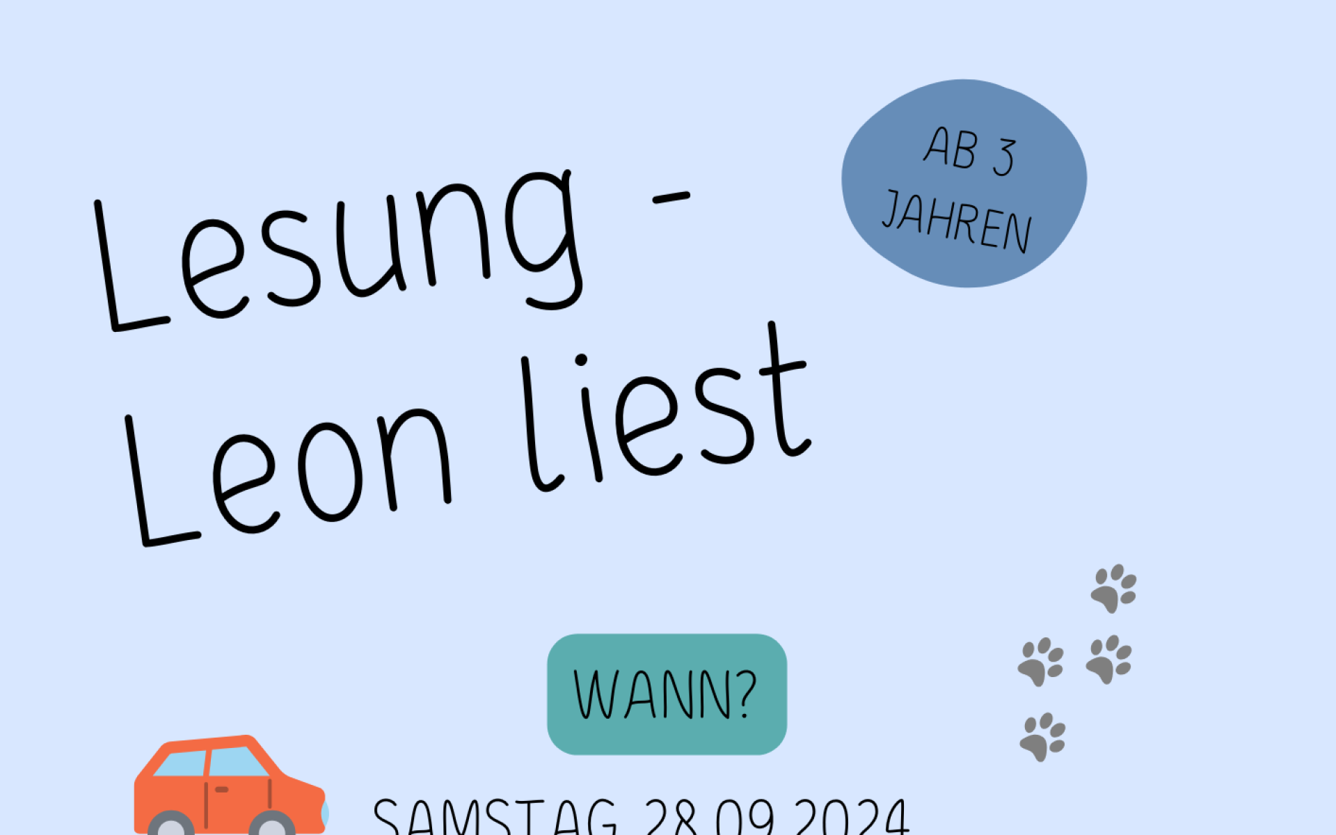 Lesung Leon Liest Flyer
